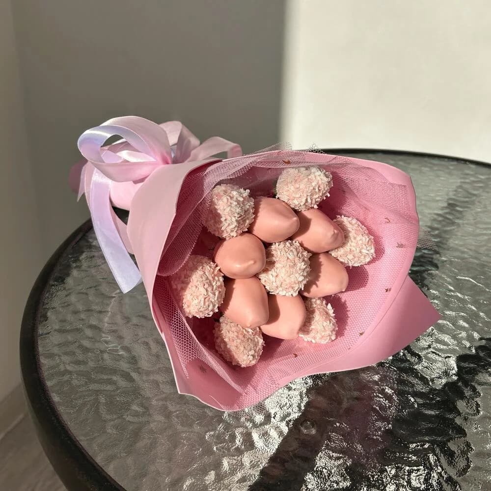 Букет из клубники в бельгийском шоколаде «Фея Драже» - клубника в шоколаде с доставкой в Краснодаре, фото 3